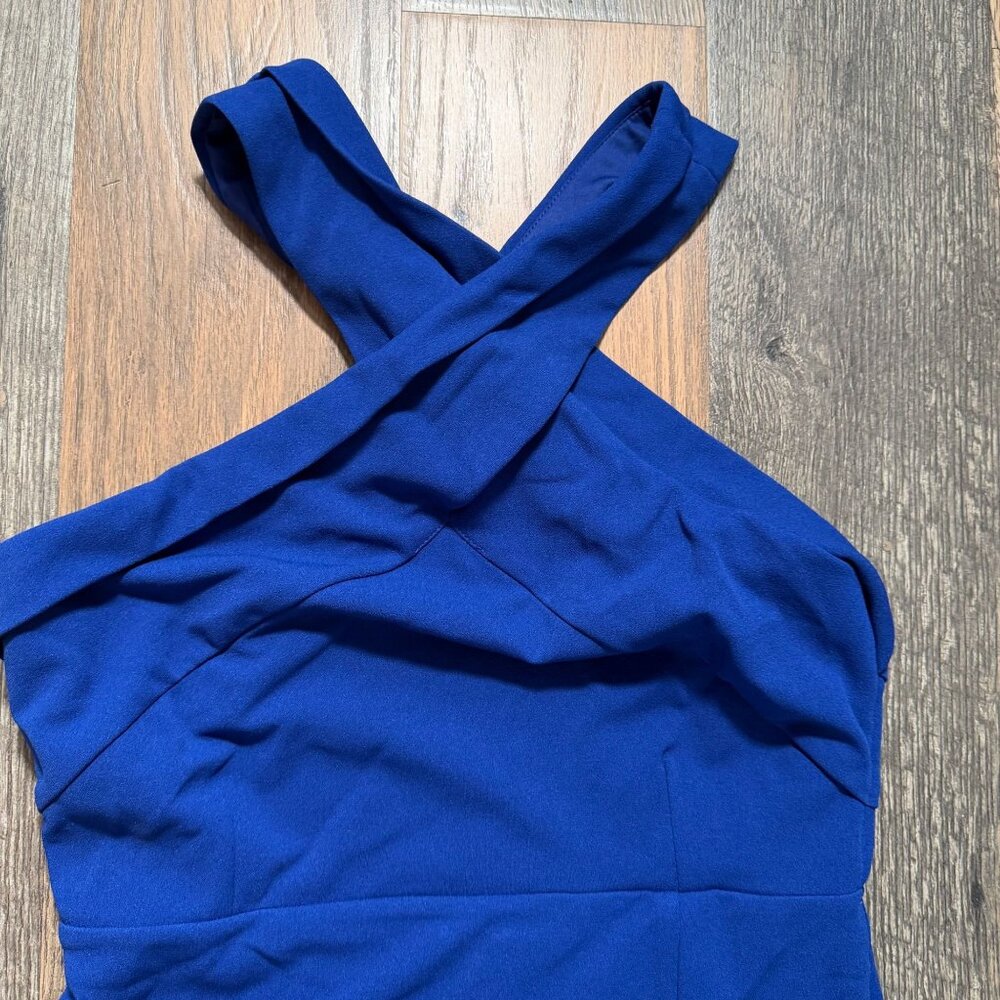 Lulus Head to Cocktail Hour Royal Blue Halter Neck Maxi Dress Size Large NWT! - Picture 4 of 7